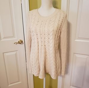  CAbi Style 3157 Cream Lace Up Back Cotton Chunky